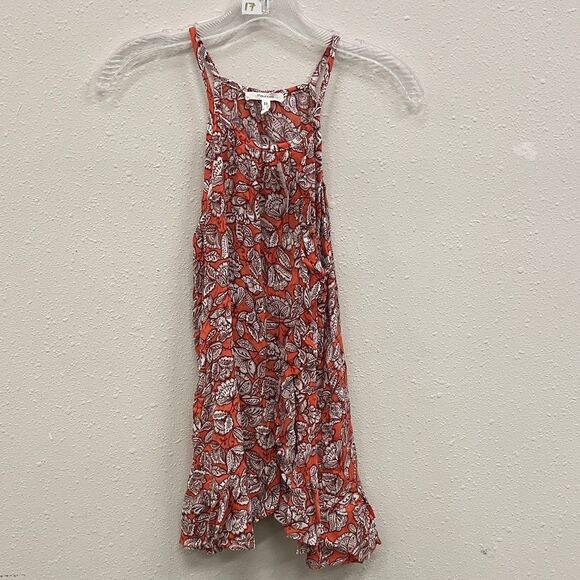 Maurices Red and White Leaf Pattern Ruffle Front Tunic Small NWT #37 - Picture 1 of 7